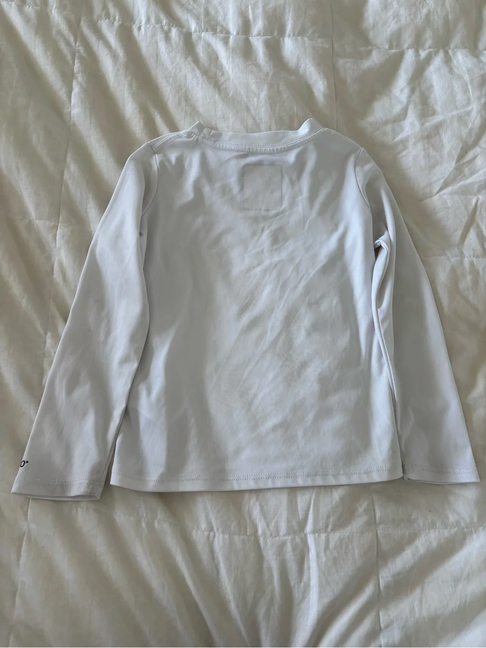 Hurley Girls Long Sleeve Swim Shirt Rash guard Size 4 White UPF 50+ Heart Logo